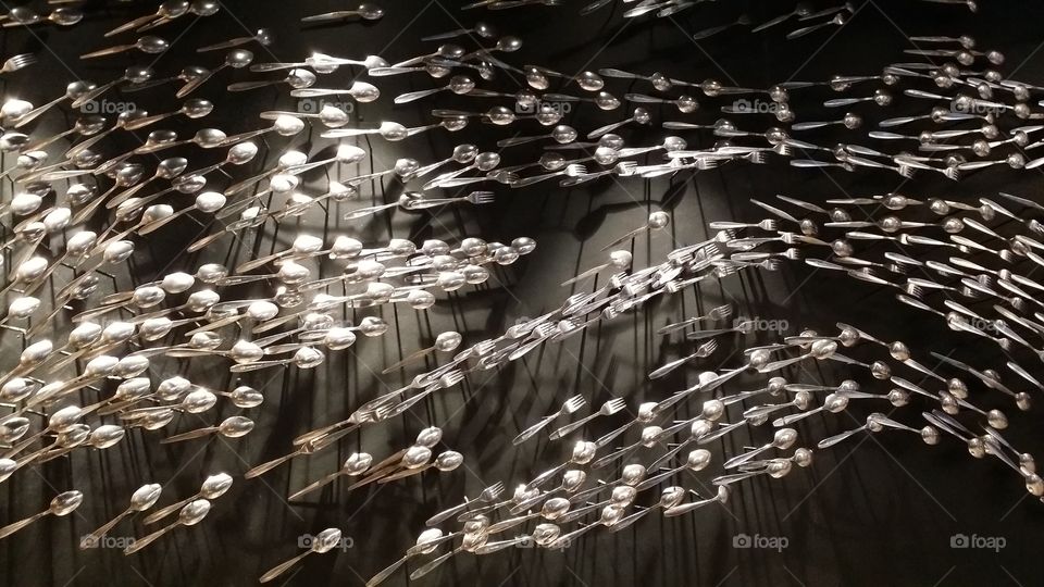 spoons and forks wall