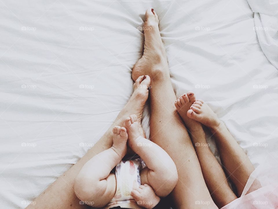 Woman, Relaxation, Bed, Nude, Skin