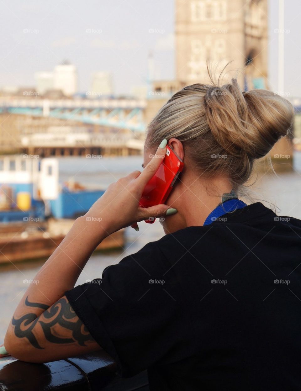 Woman on phone