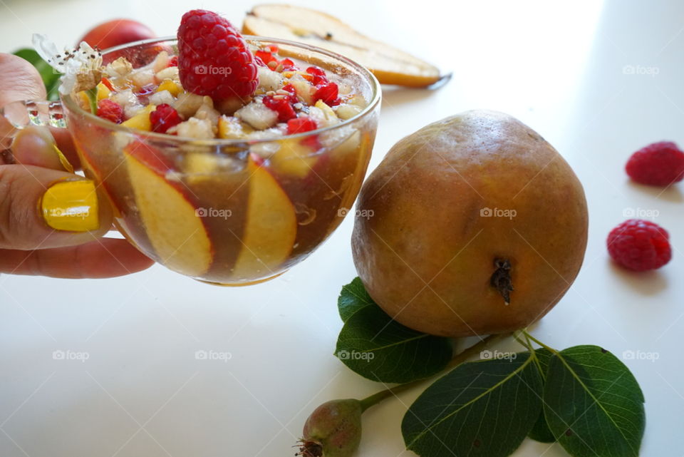 Fruity smoothie breakfast