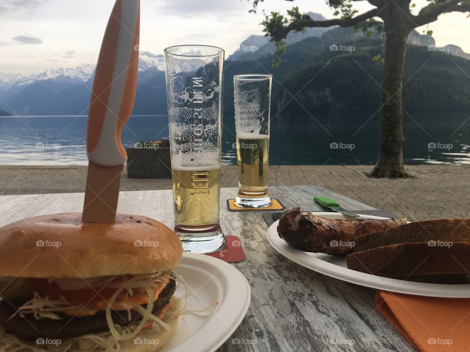 Burger in Brunnen-Switzerland