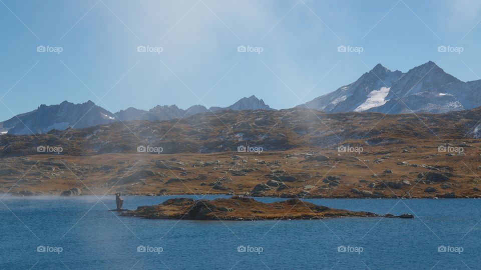 Scenic view of swiss alps