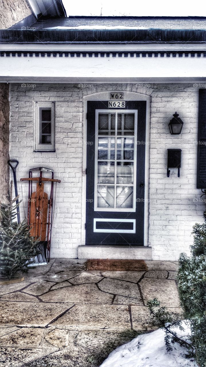 Wintery Porch Scene