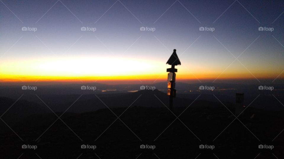 A beautiful mountain sunset in Tatry mountains, Slovakia