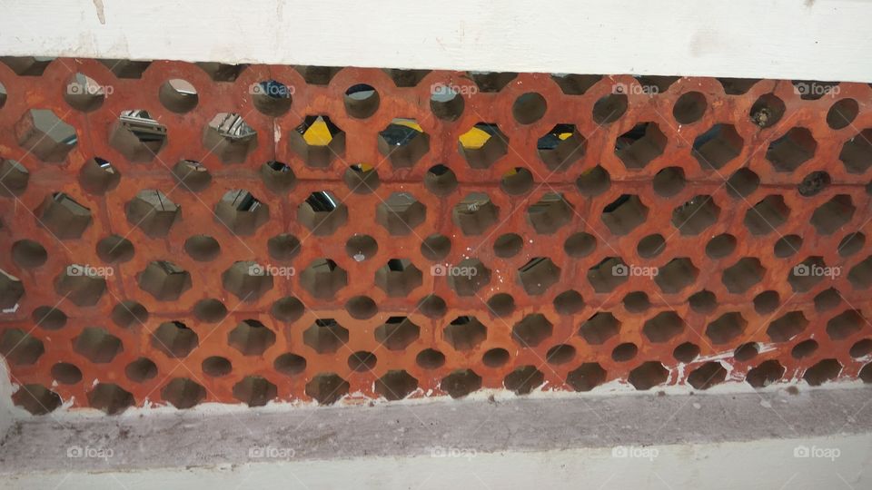 window with holes