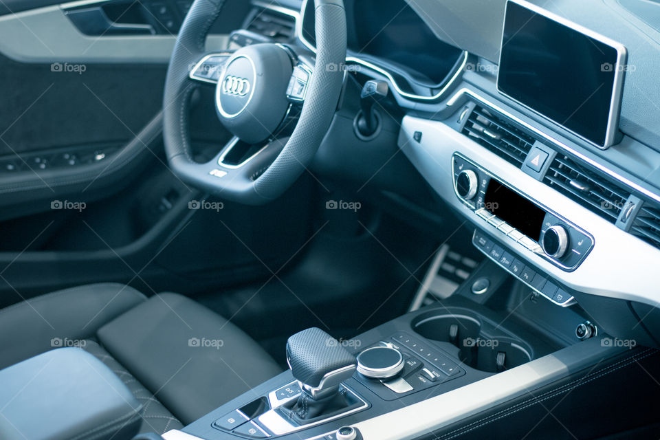 interior of a luxury Audi car