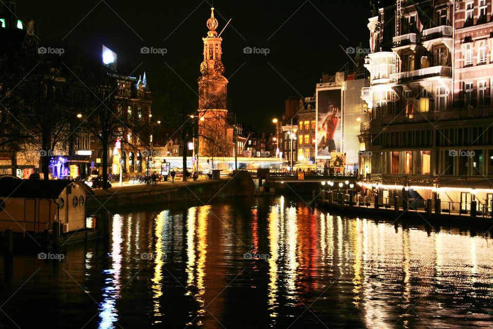 Amsterdam after dark. 