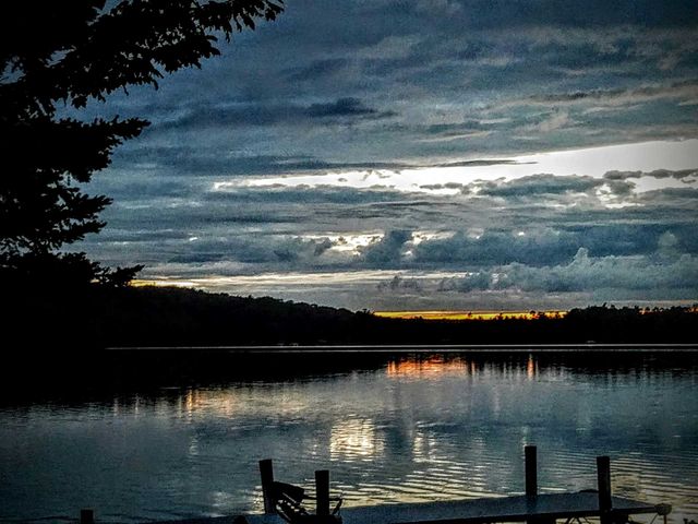 Reflection of clouds on lake