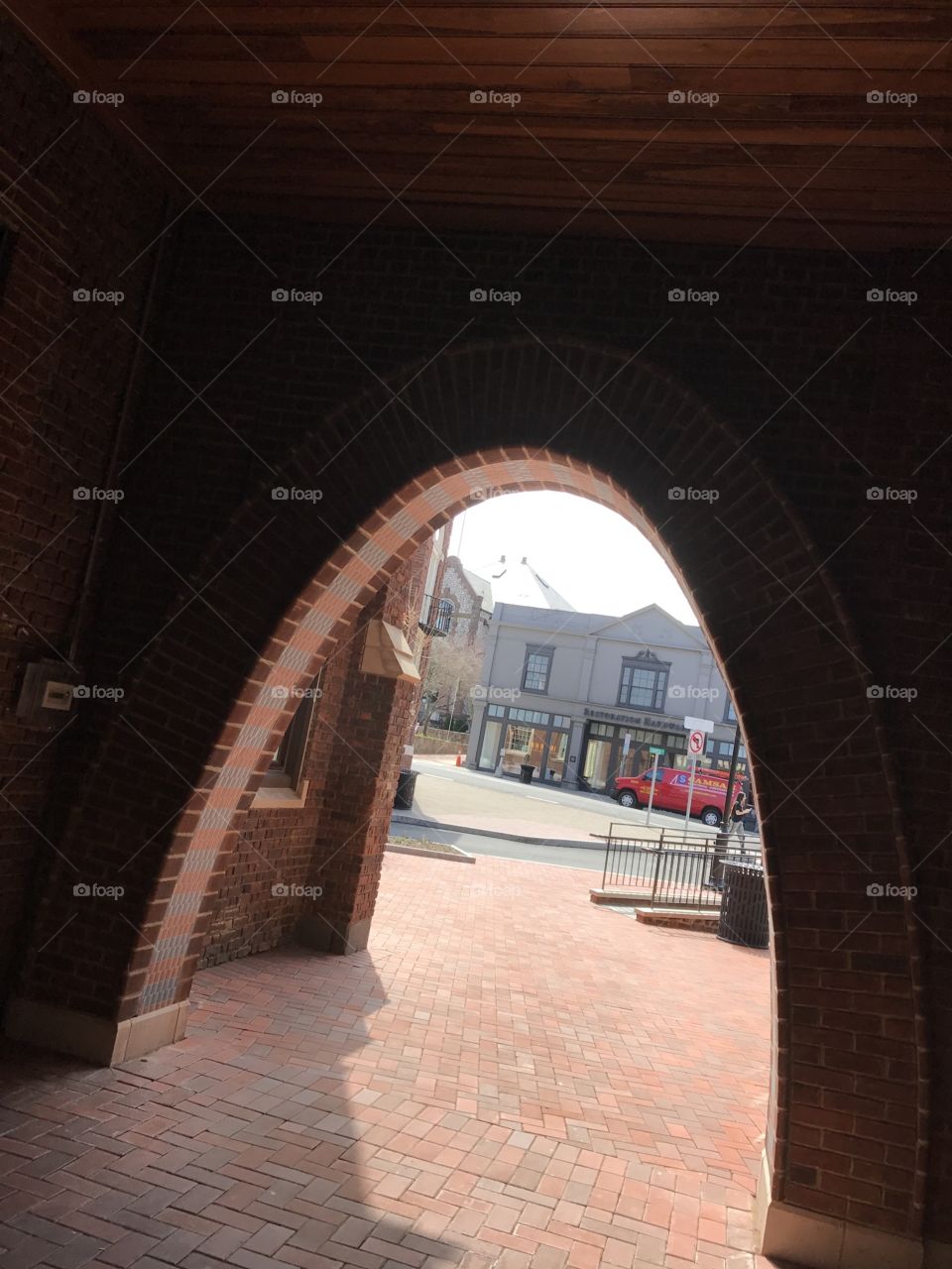 Through the archway