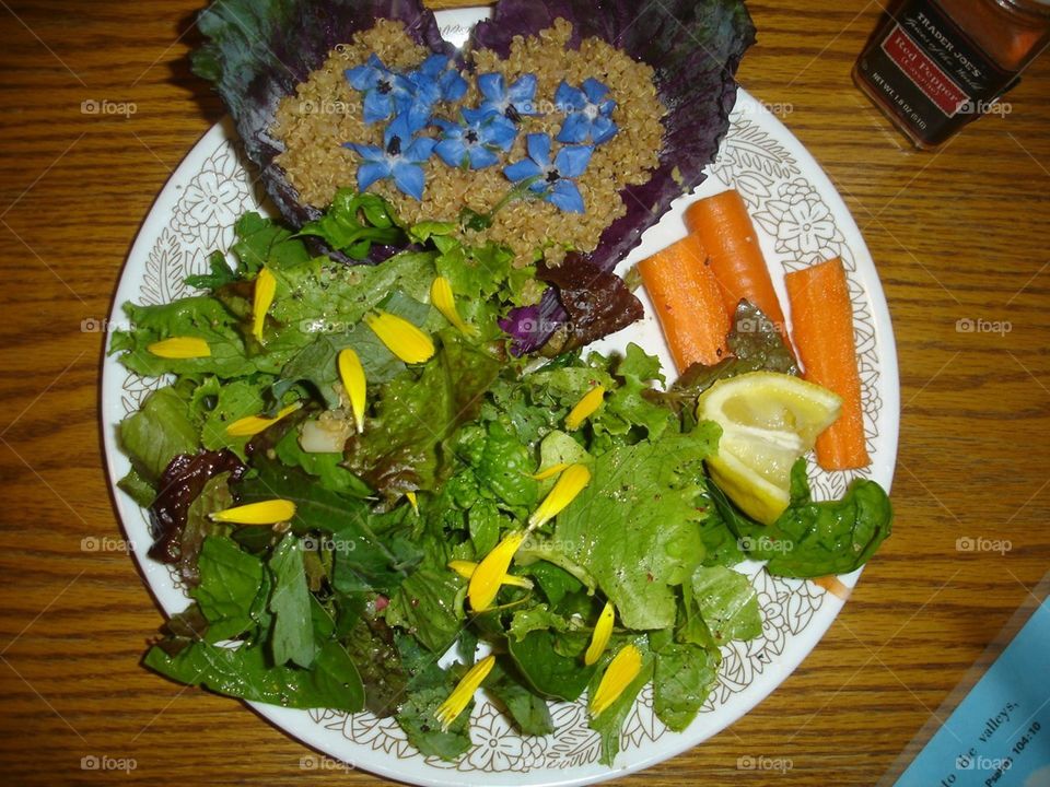 Healthy eating . Quinoa and salad