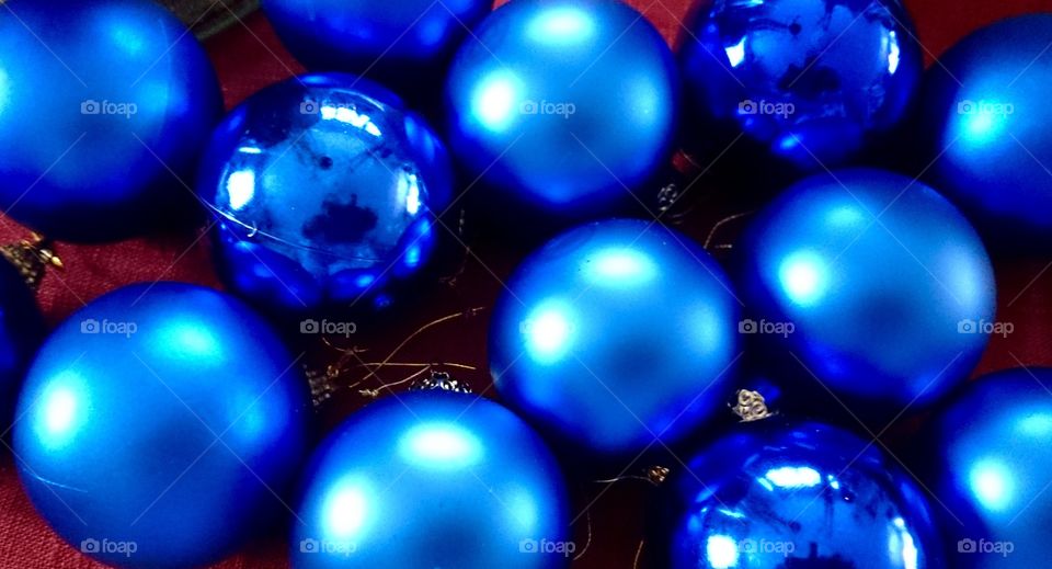 Blue Christmas decorations