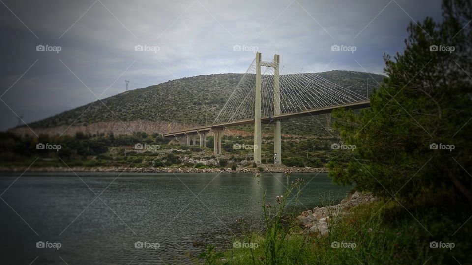 Greece Chalkida bridge. Greece, Chalkida bridge