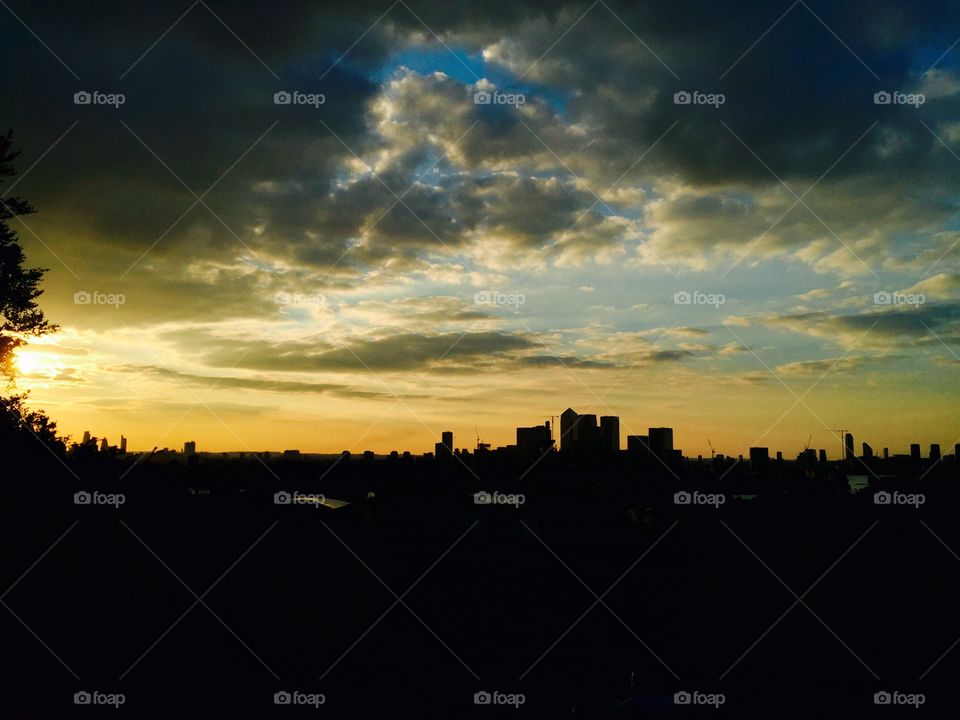 Sunset in Greenwich, London 