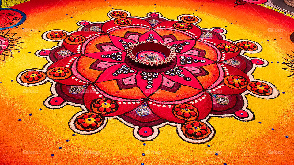 Full frame shot of rangoli