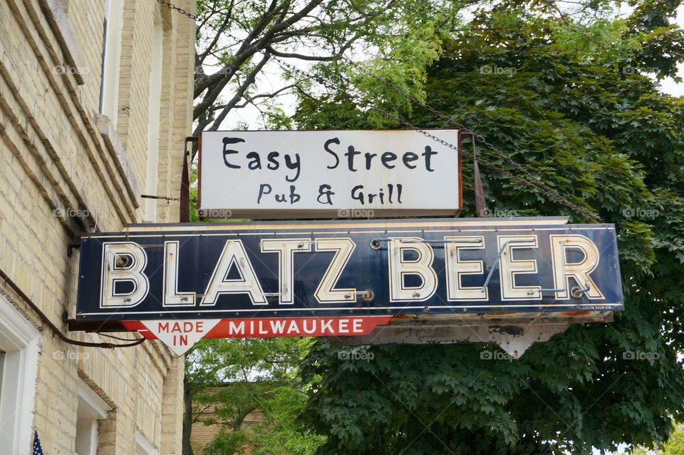 Signage. Blatz Beer