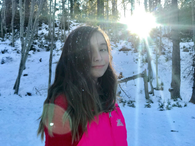 My daughter, Julia, in the snow. Lesson Park, Ca. 12 years old. 