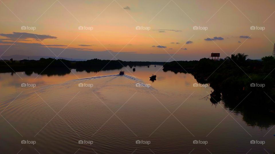 Sunset captured in my Redmi Note 7 pro mobile.