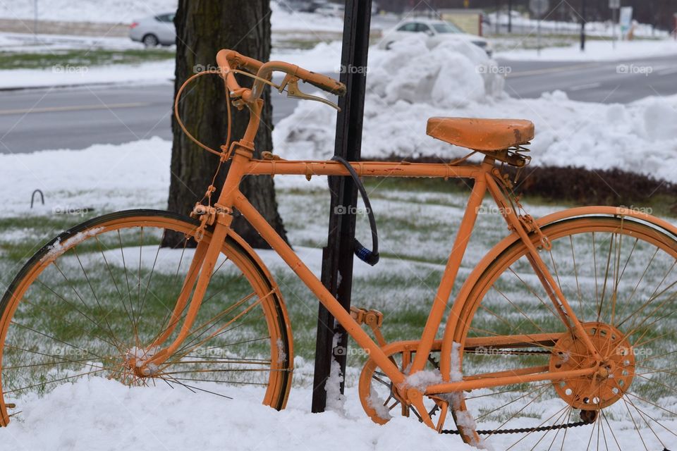 Bike in snow