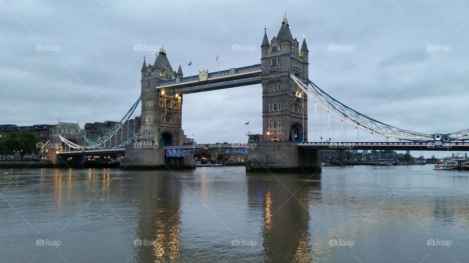 Tower bridge in the early morining. London at 5am.