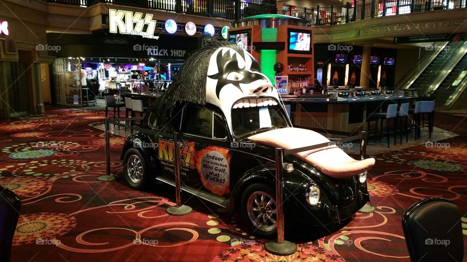 The KISS Car at the KISS Mini Golf at the Rio Casino In Las Vegas Nevada