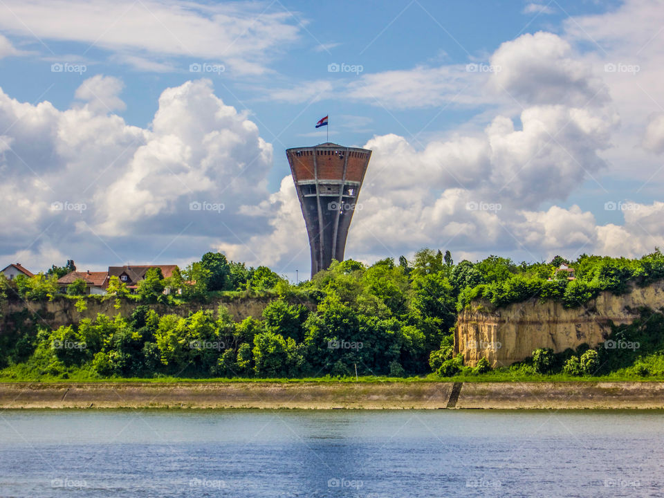 Water tower in Vukovar, Croatia. 