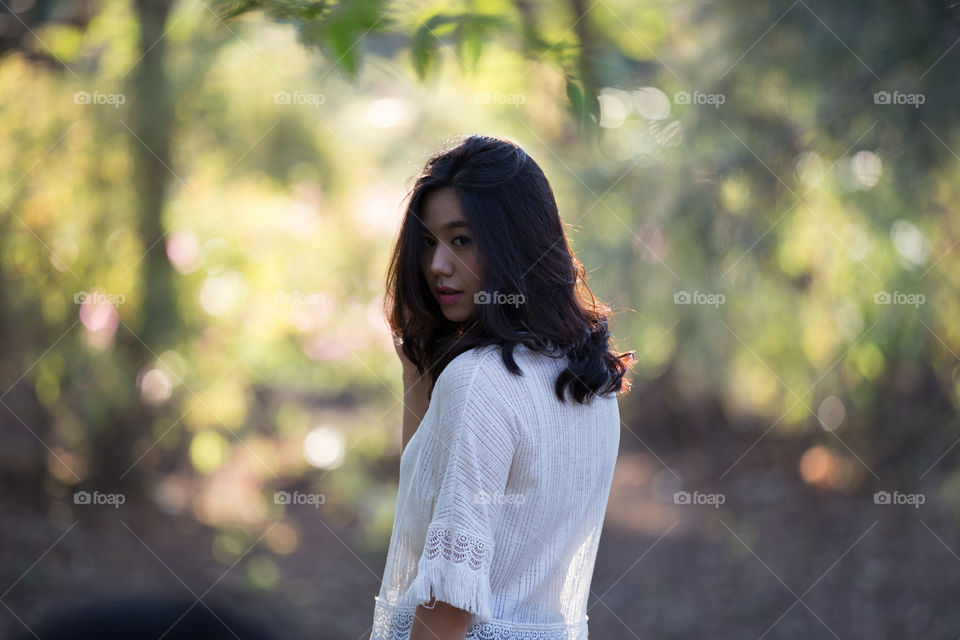 Cute girl in the park 