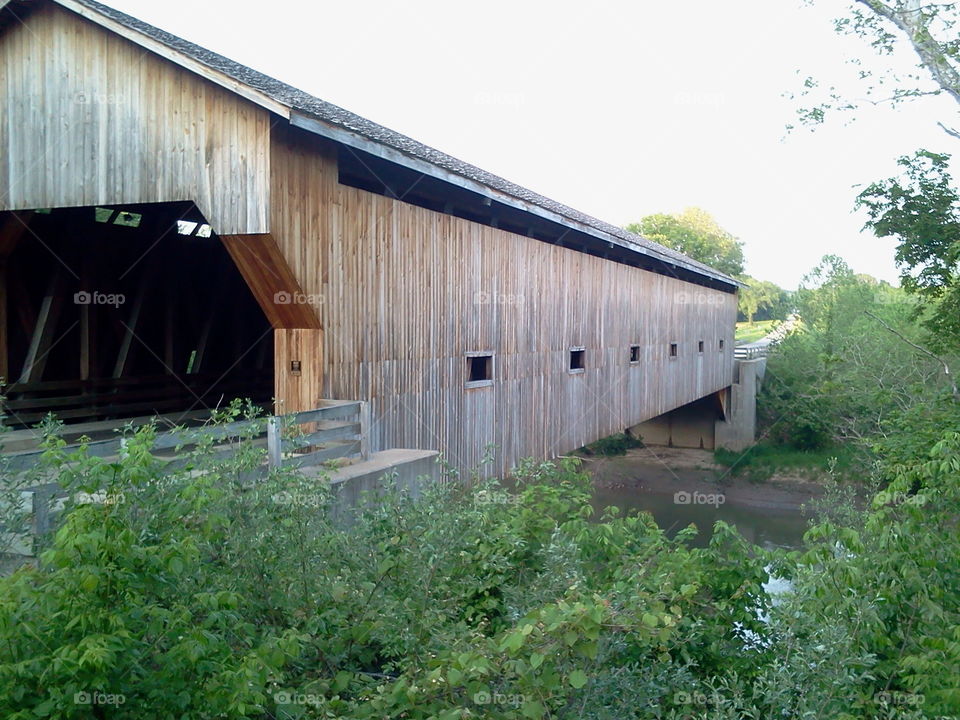 covered bridge. We visited this bridge near our home