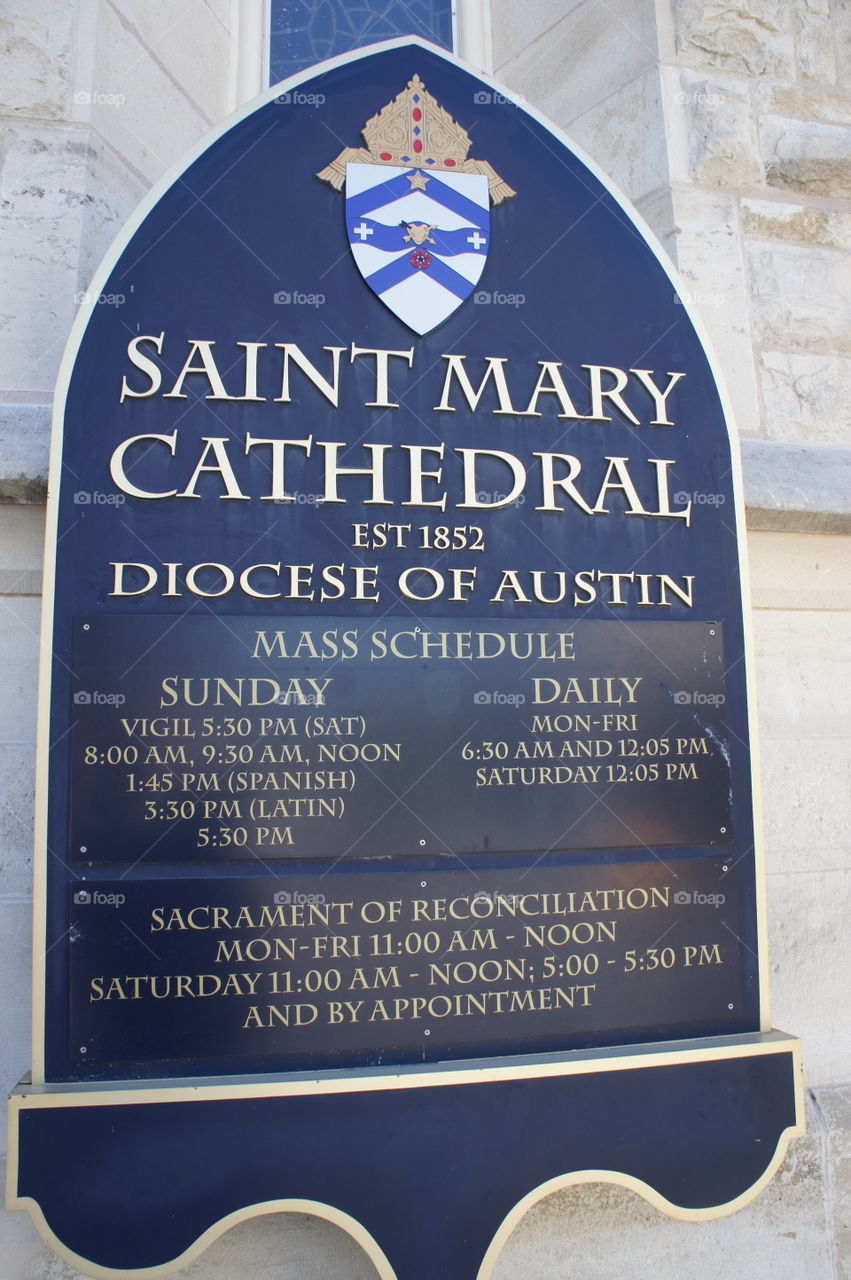 Saint Mary's Cathedral Plaque
