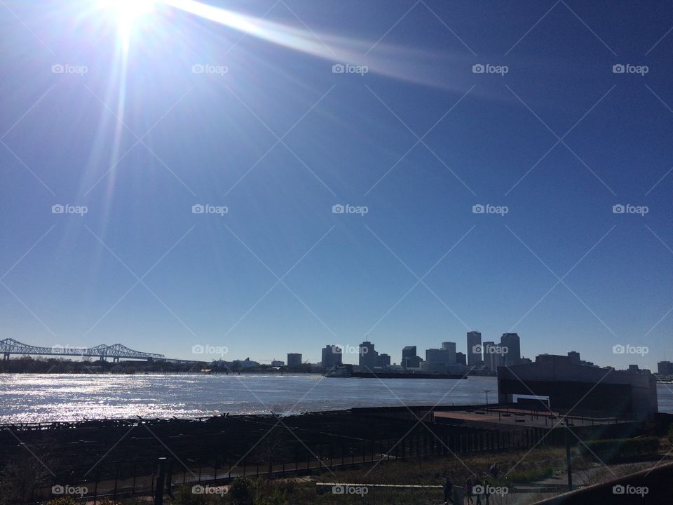 Crescent Park is on the Mississippi River in the Bywater area of New Orleans. It offers stunning views of our beautiful city. 