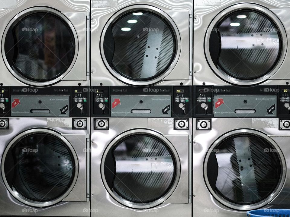 Washing machines in a laundrette