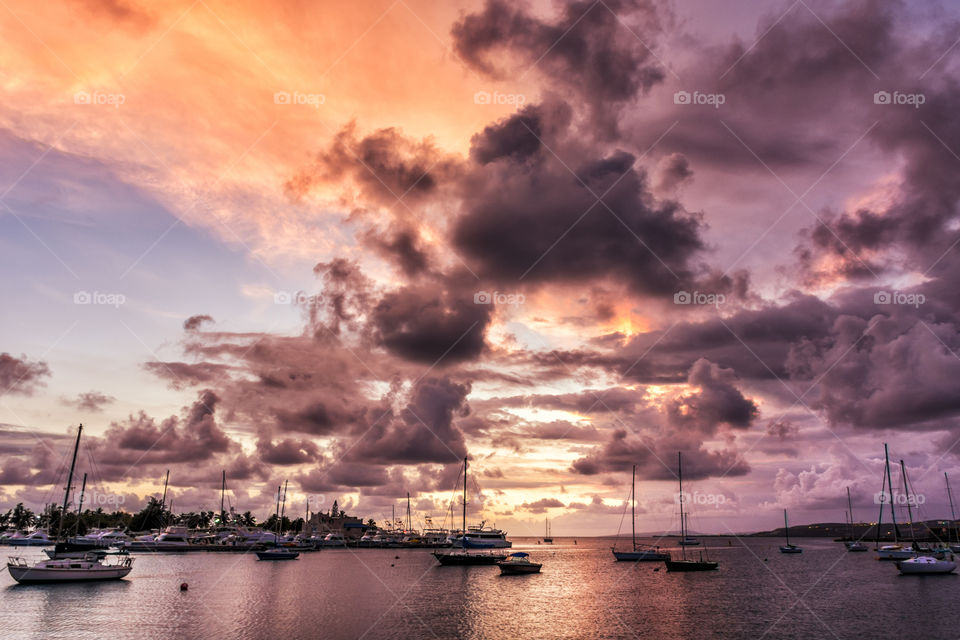 cloudy sunset dramatic sky harbor