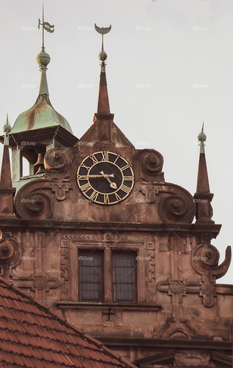 Old city clock 