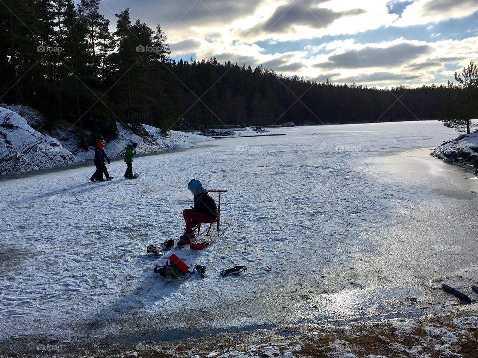 Winter by the lake