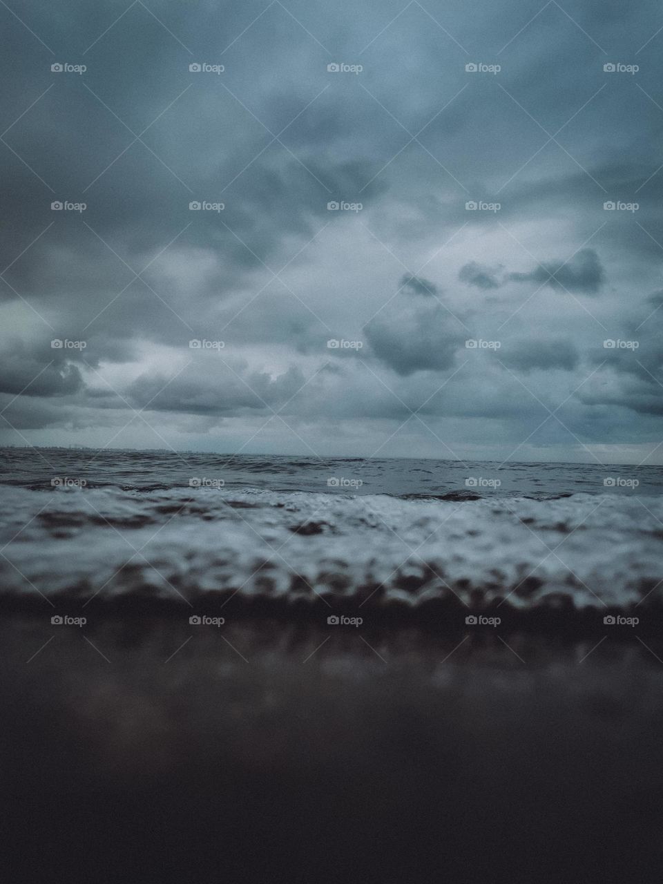 moody weather, seaside, water, sky