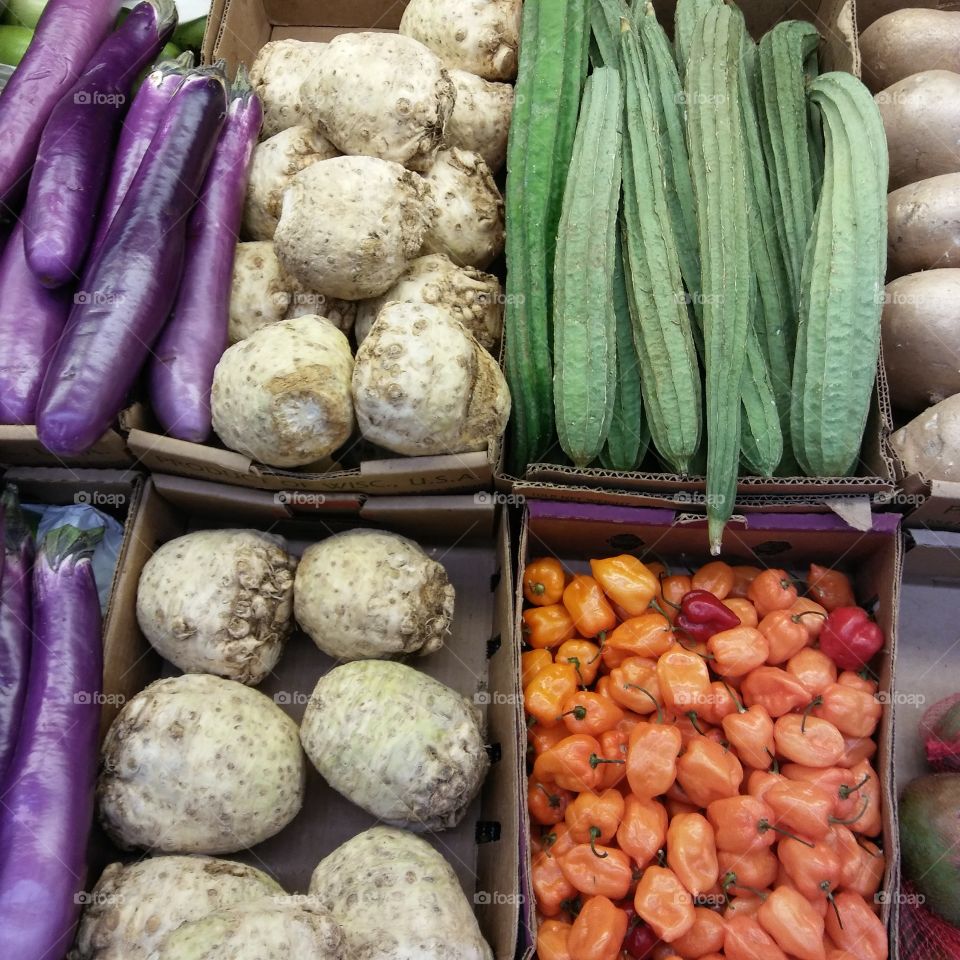 Market, Sale, Vegetable, Stock, Stall