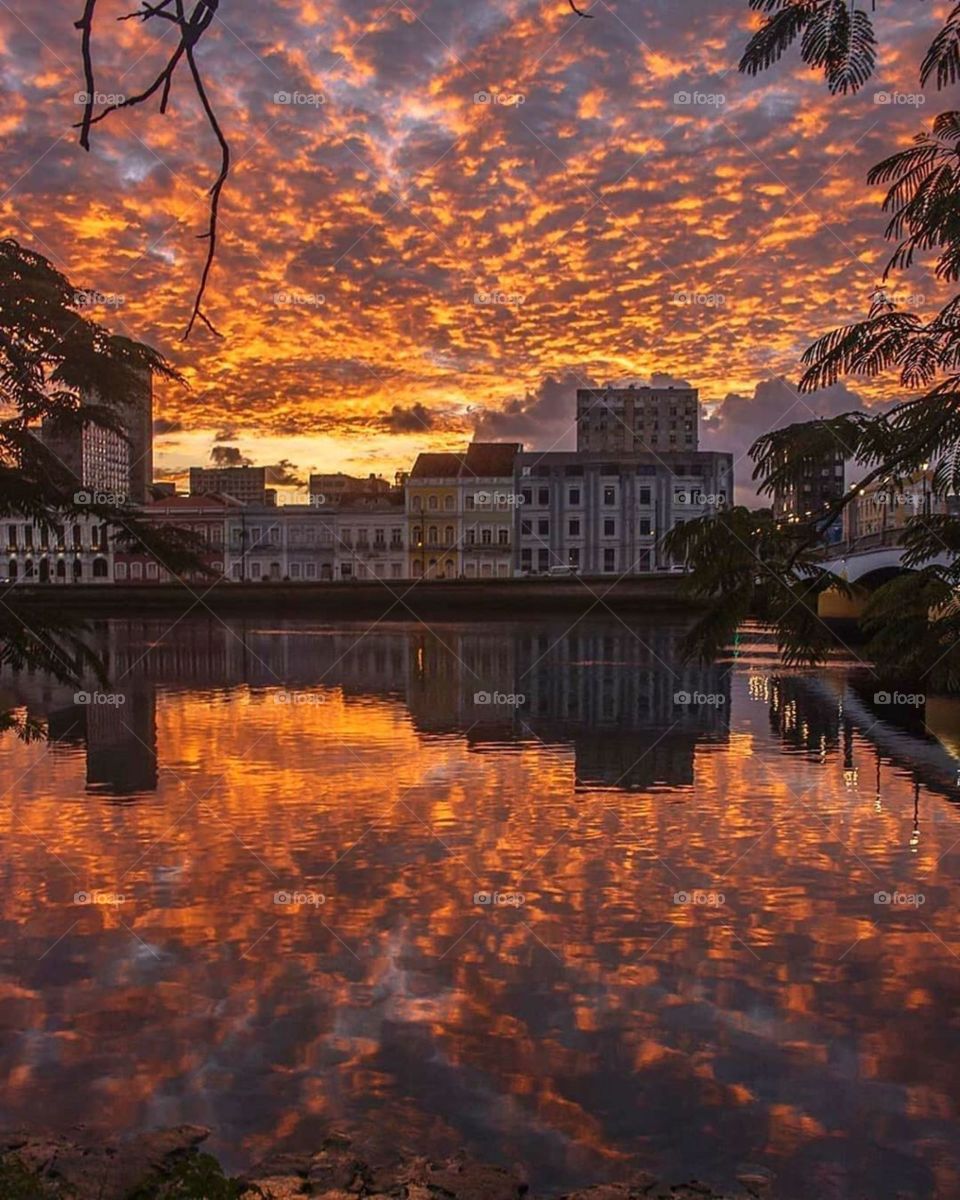 sunset from Recife Brazil !