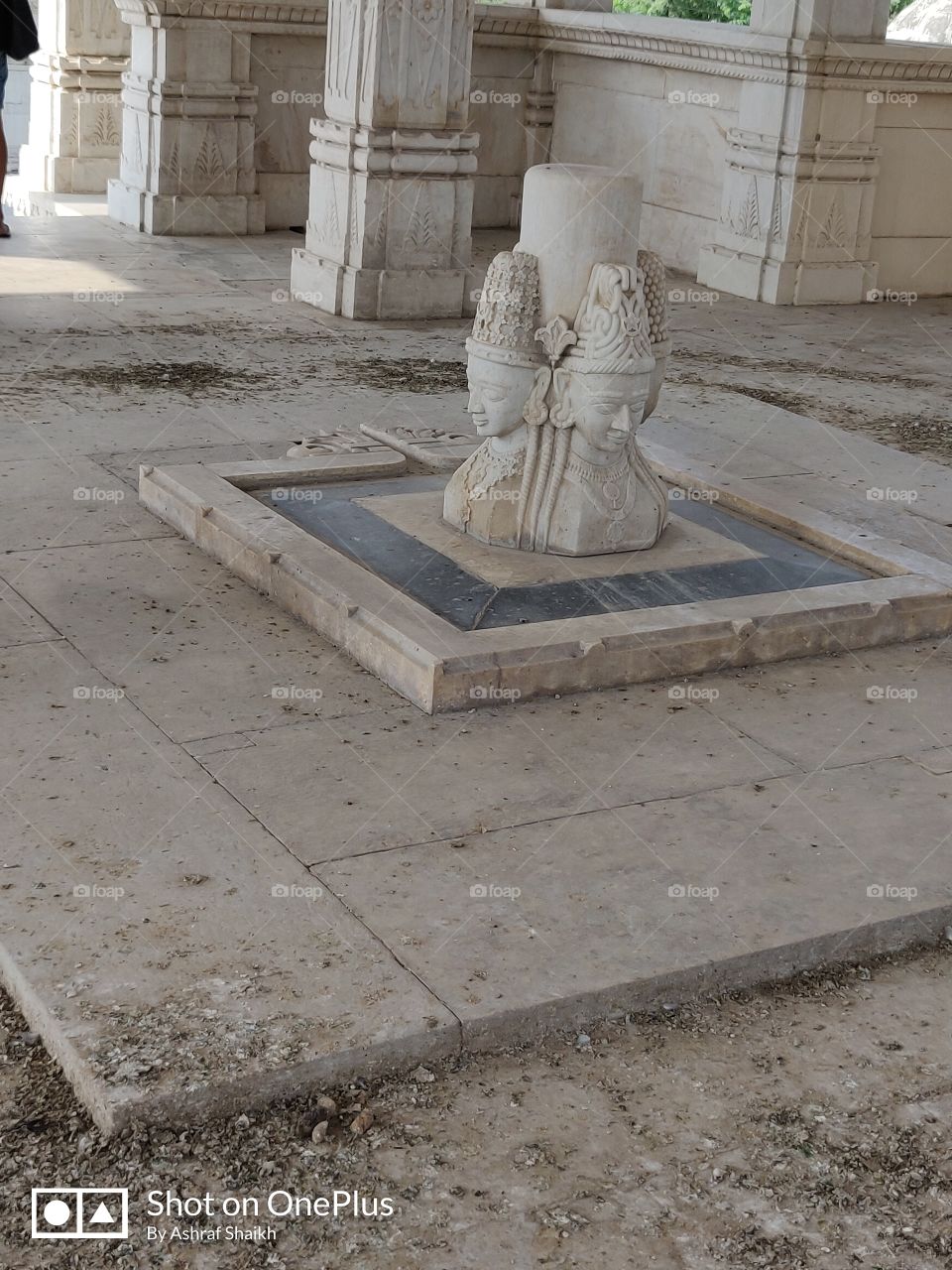 Stone sculpture of Goddess inside the temple