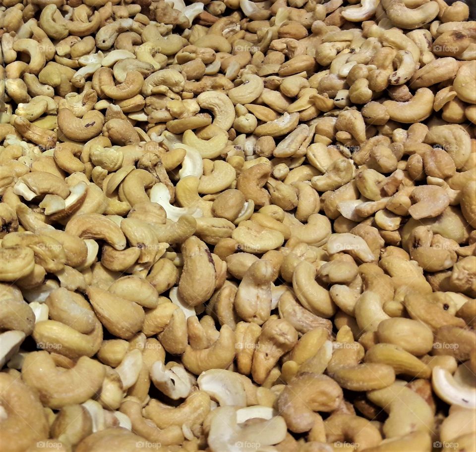 Full frame shot of cashew nuts