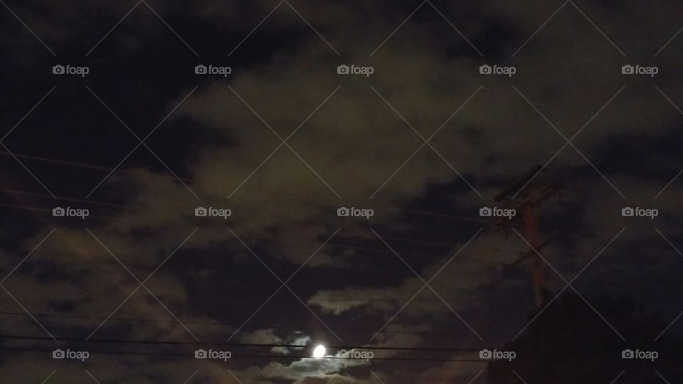 moon in clouds