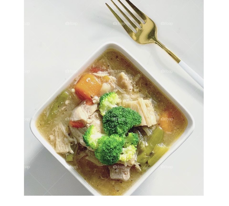 Frozen pre packed meal prep chicken stew 