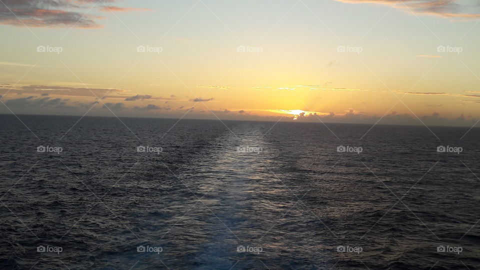 Sunset, Water, Sea, Ocean, Landscape