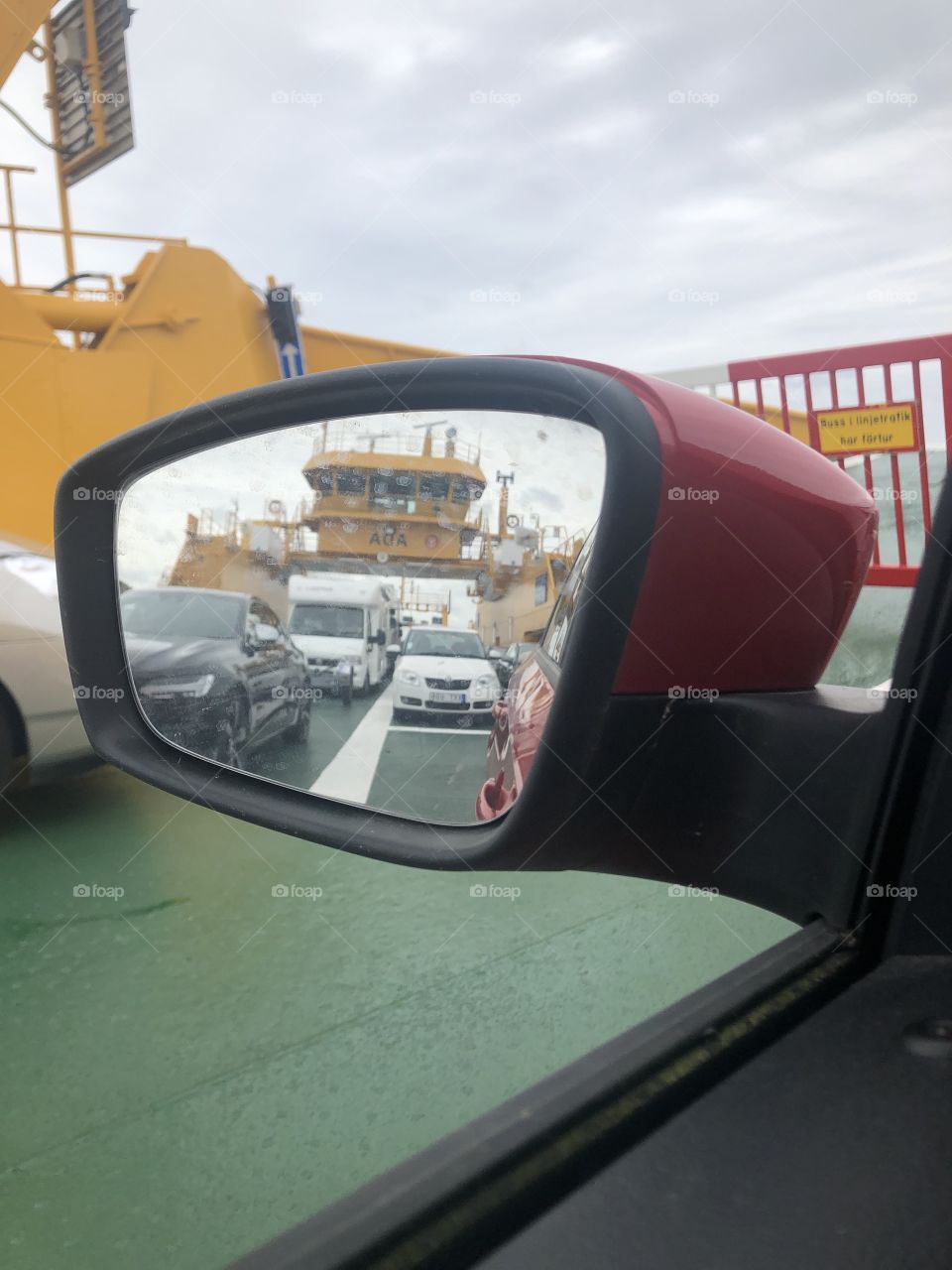 Ferry in the mirror