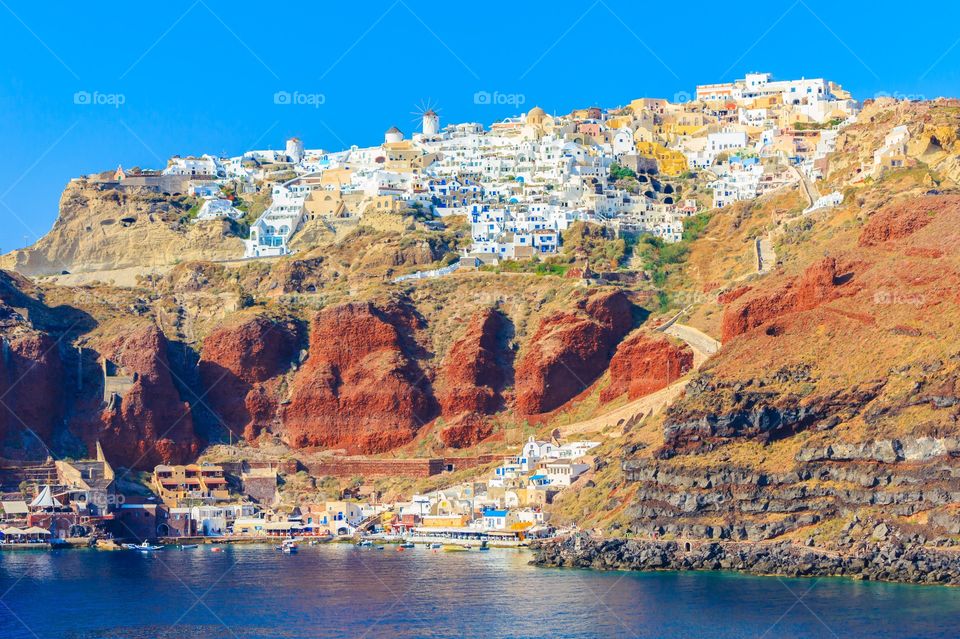 View of Santorini in Greece