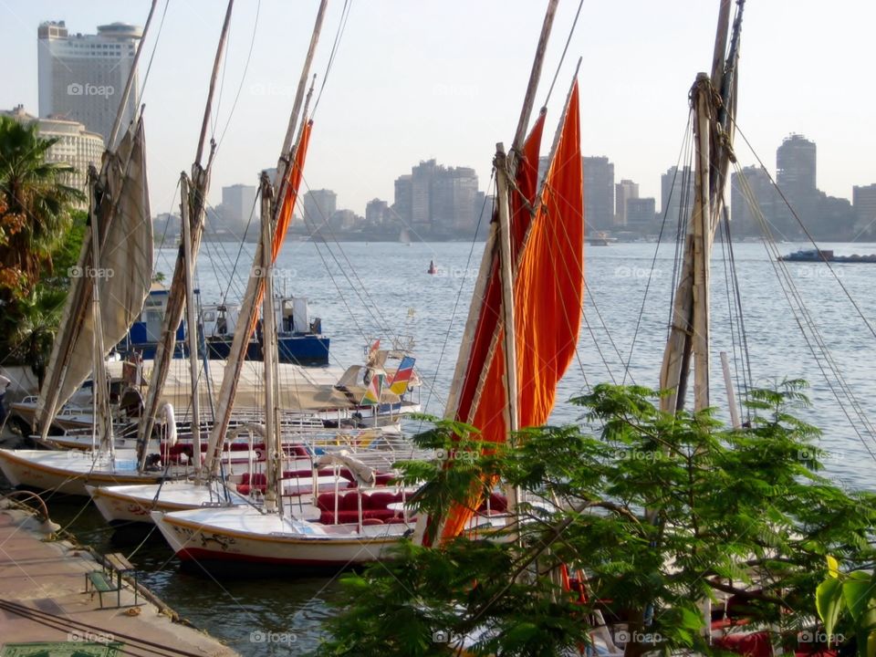 Cairo Egypt. River Nile Sailing