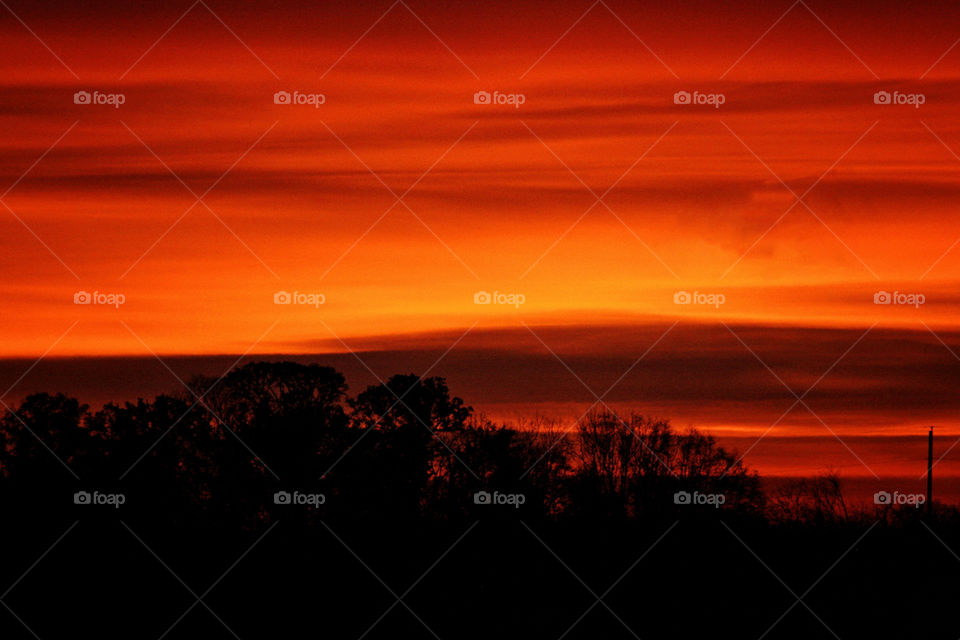 Orange sunrise bright colors