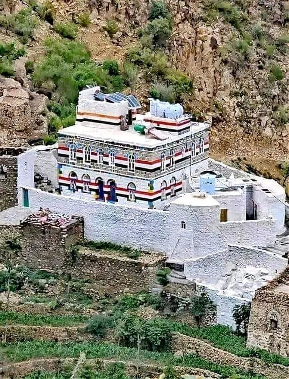 Glory be to God, the magnificent and picturesque view and the natural green trees are a view that is nothing more wonderful than it