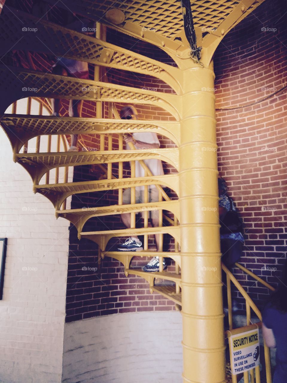 Yellow Lighthouse Stairs That Spiril