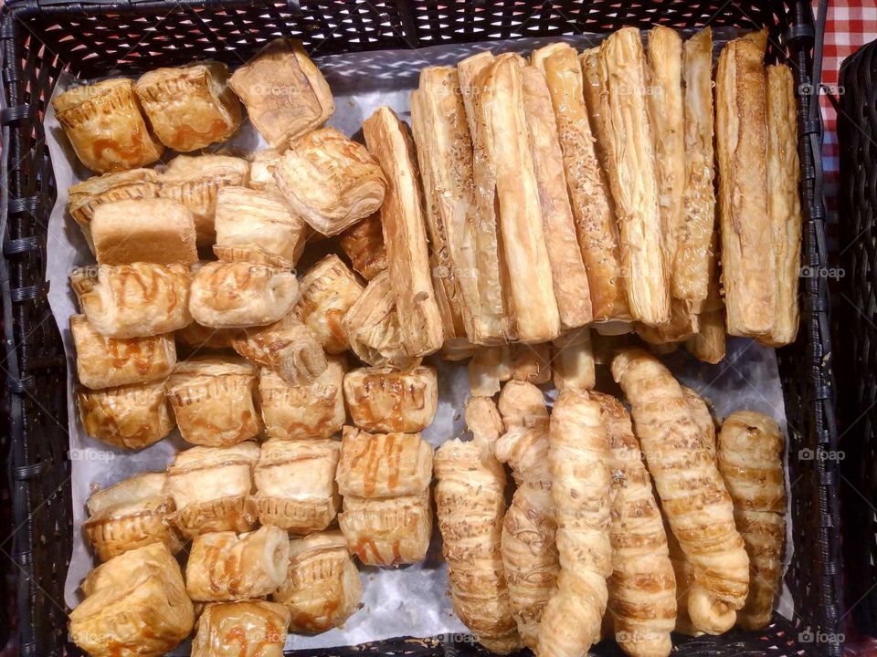 which cake you want to buy? these cakes are so sweet and crunchy. These you can find at local store in Indonesia