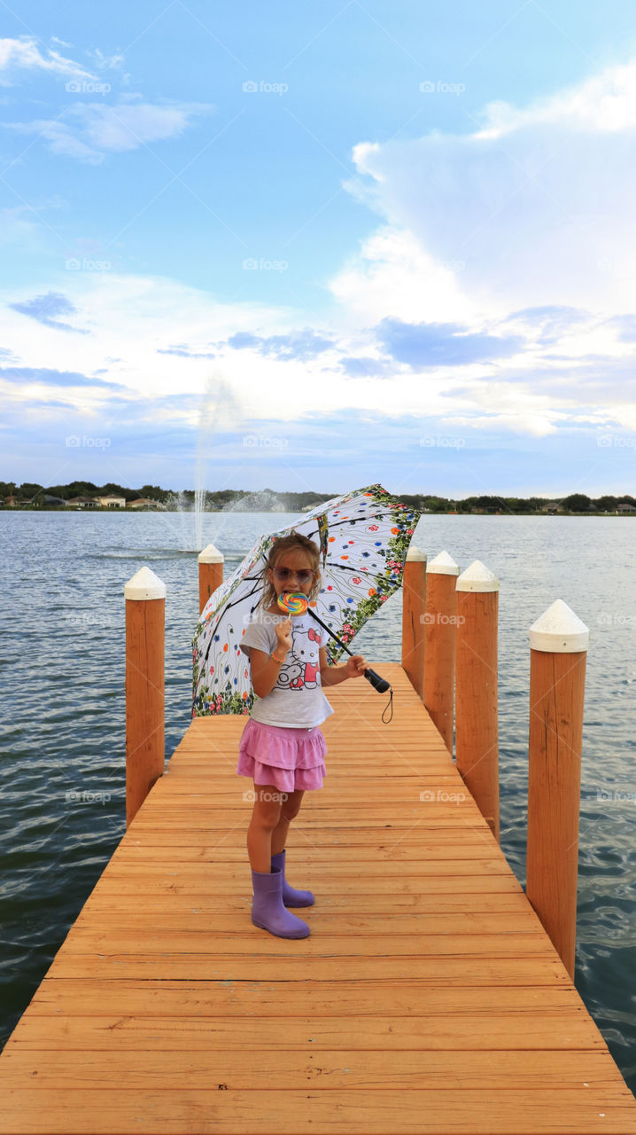 Summer under the umbrella