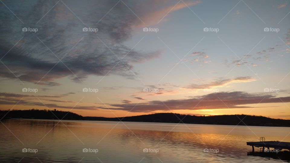 Water, Sunset, Dawn, No Person, Landscape